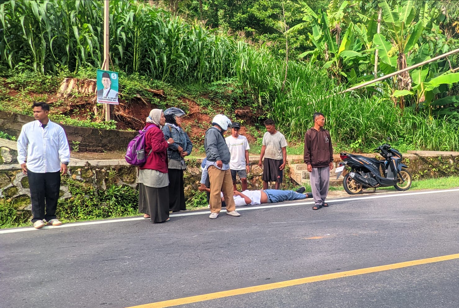 Kecelakaan lalu lintas dengan korban pelajar di Jalan Jogja-Wonosari, Senin (22/1) lalu.
