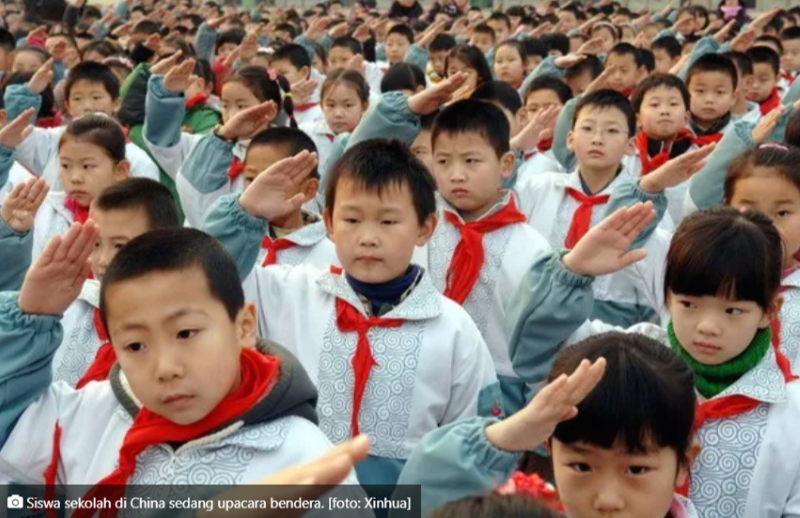 Ilustrasi anak-anak di China. YuWa Population Research Institute menyebut, China menjadi negara dengan biaya membesarkan anak tertinggi kedua di dunia.