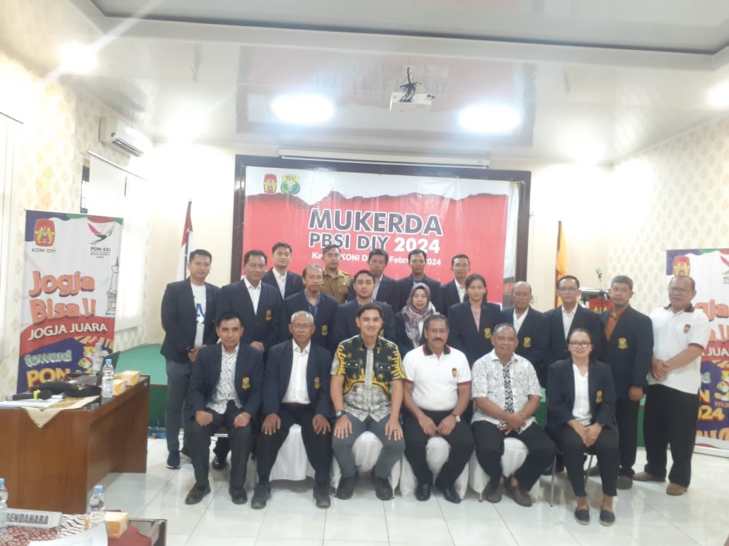 OPTIMAL: PBSI DIY saat menggelar Mukerda 2024 di gedung aula KONI DIY Senin (26/2).
