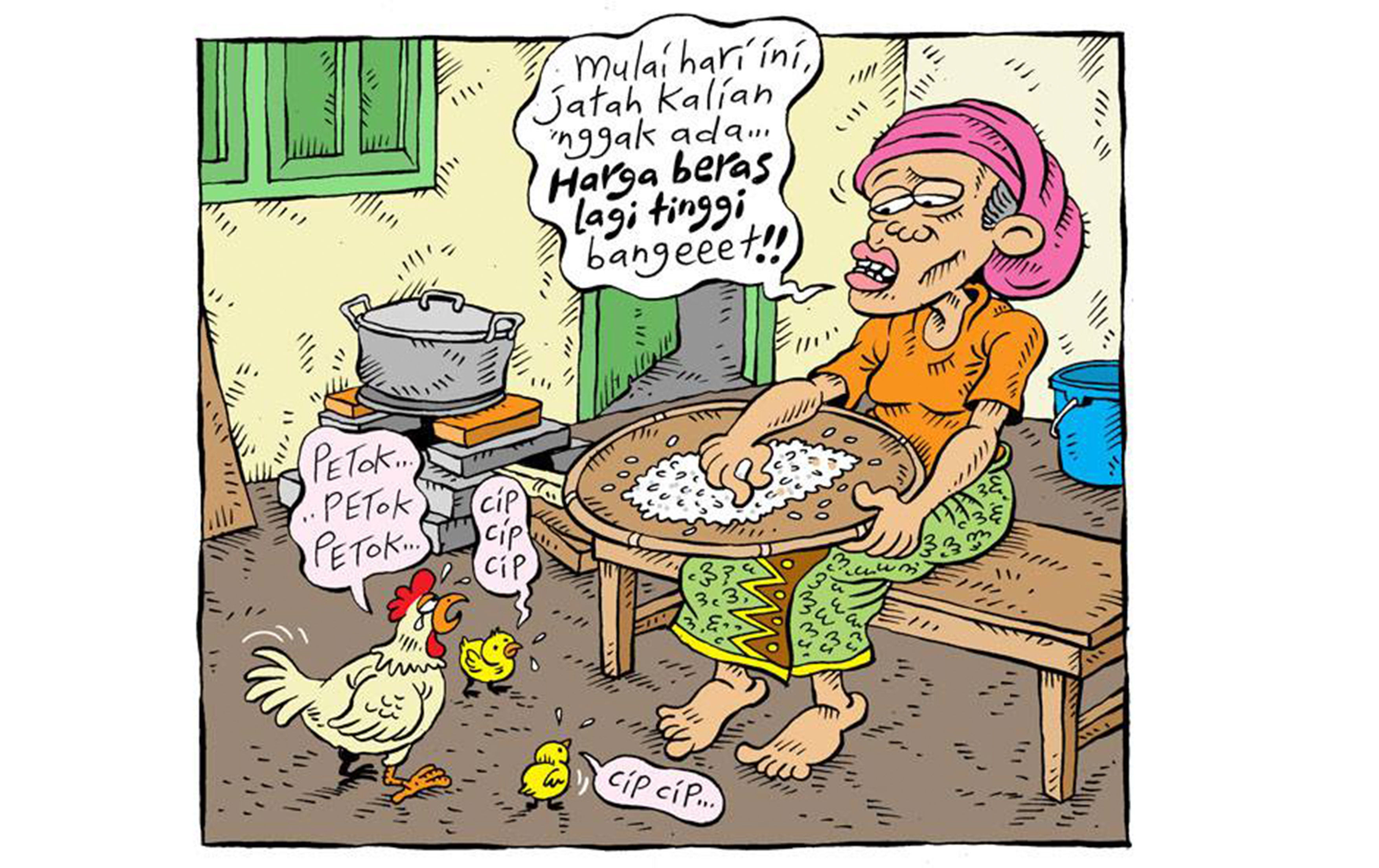 Ilustrasi harga beras mahal.