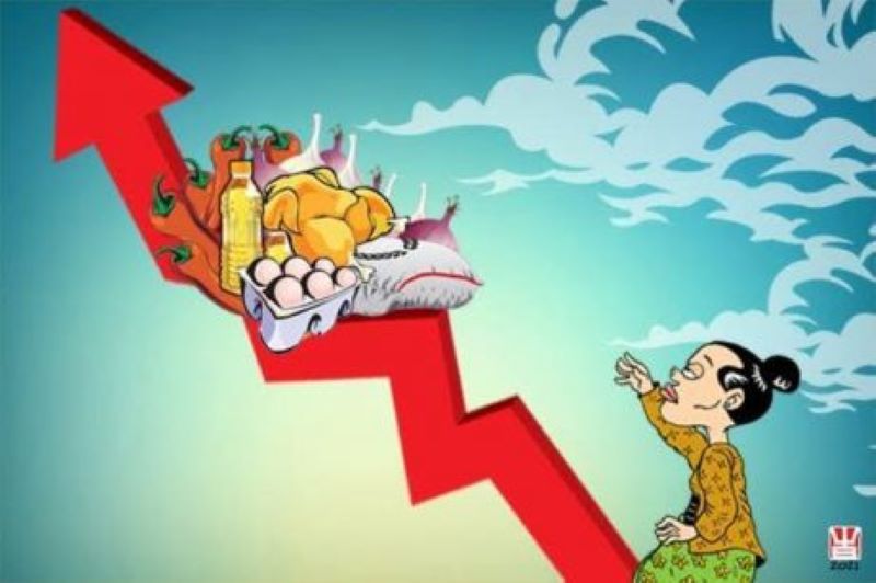 Ilustrasi harga bahan pangan mahal jelang Ramadhan.
