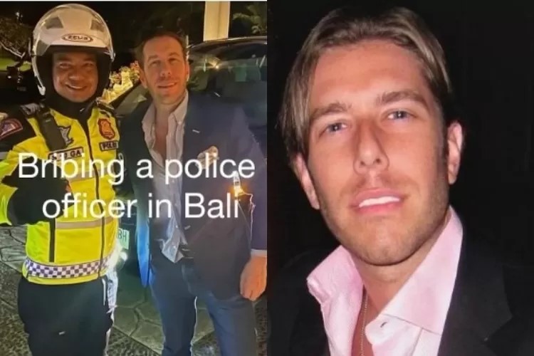 Sosok bule Justin Ross Lee yang viral. (Kolase Instagram @justinrosslee)
