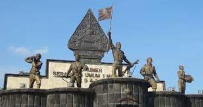 Monumen serangan 1 Maret yang berada di titik 0 Jogja