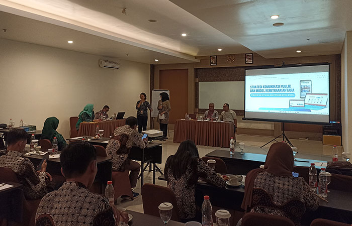 KUNKER: Diskominfo Bantul bersama 25 pewarta melakukan kunjungan kerja ke Kota Malang di Hotel Ascent Premier kemarin (1/3).