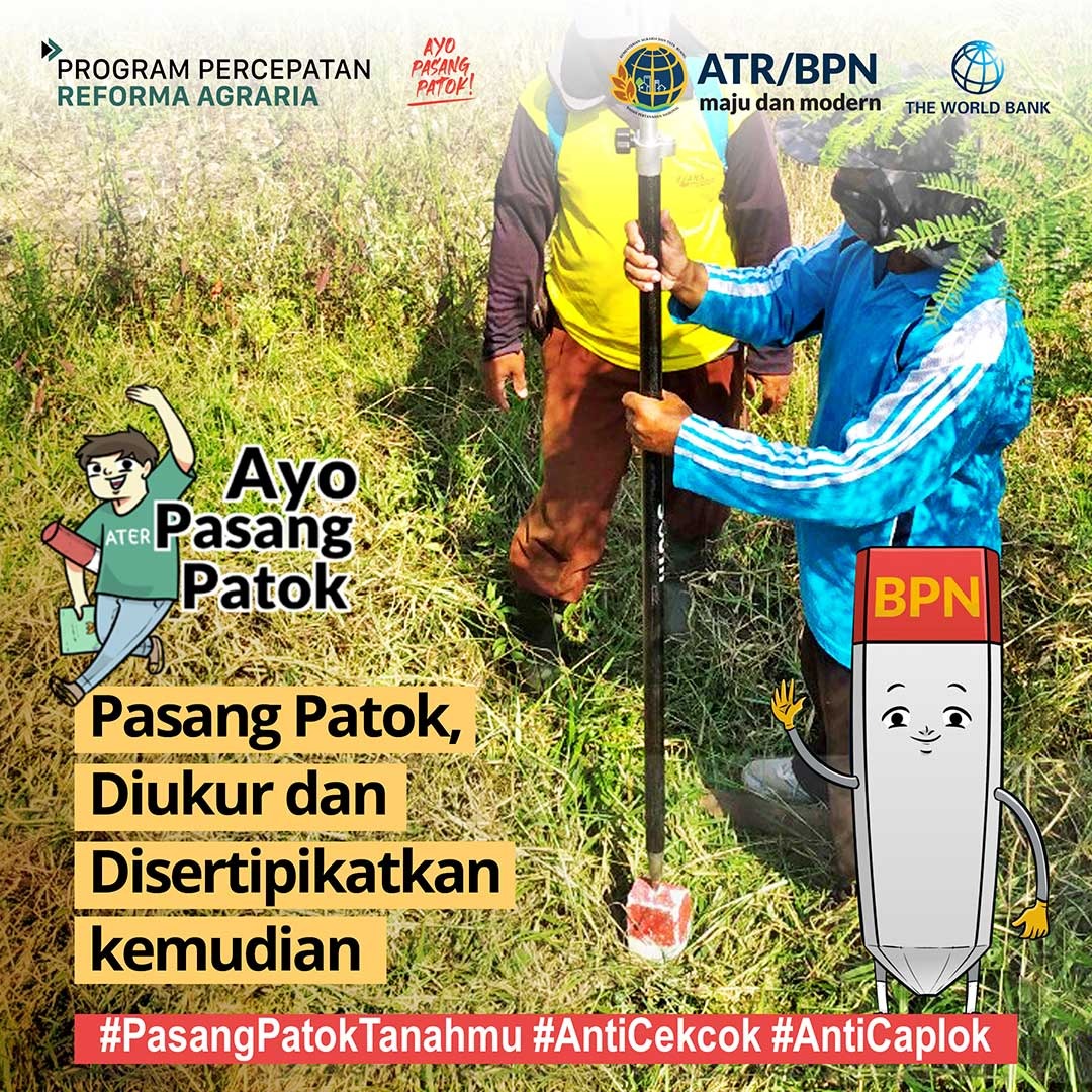 BPN Purworejo Lakukan Gemapatas 2024, Pasang Patok Anti Cekcok Anti Caplok