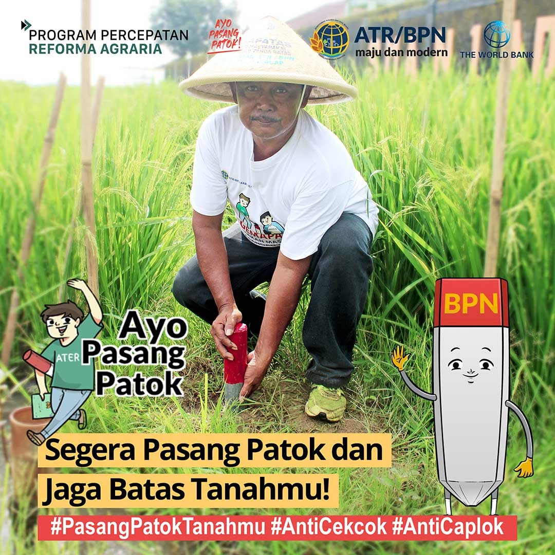 BPN Purworejo Lakukan Gemapatas 2024, Pasang Patok Anti Cekcok Anti Caplok