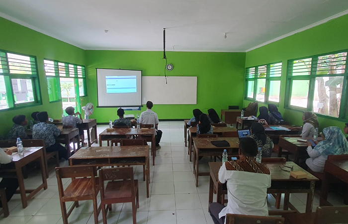 SOSIALISASI: Suasana di salah satu SMP N saat mengikuti acara dari Puskesmas  Saptosari terkait kesehatan mental pada remaja kemarin (6/3)