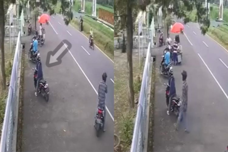 Jambret Beraksi di Siang Bolong! Seorang Wanita Menjadi Korban Saat Asyik Menggunakan HP di Magelang (Pict: Tangkapan Layar IG/@memomedsos)