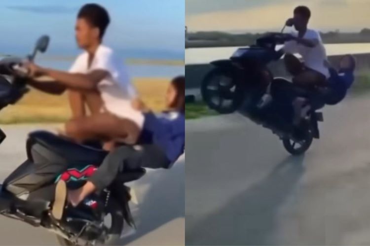 NGEYEL! Pemuda Bandel Alami Kecelakaan di By-pass Muna Sultra Saat Pamer Angkat Ban Berujung Operasi! (Pict: Tangkapan Layar IG/@memomedsos)