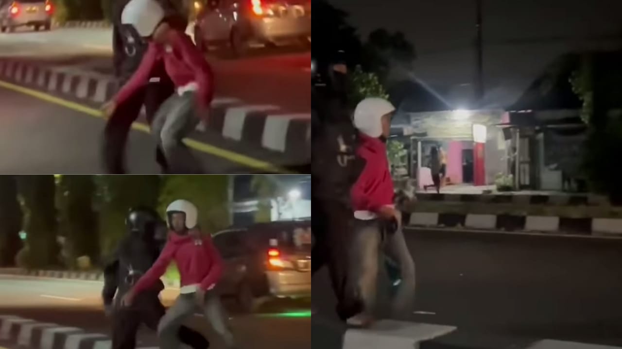 RIBUT: Suasana saat keributan yang melibatkan pelaku klitih di Yogyakarta.