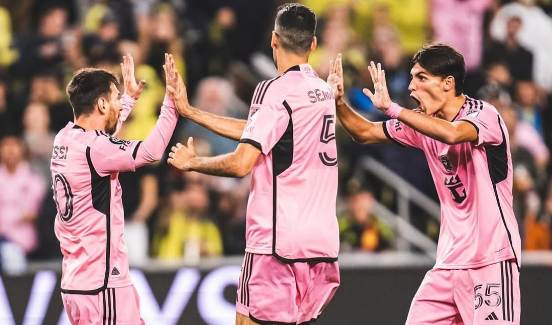Selebrasi penggawa Inter Miami usai Lionel Messi cetak gol ke gawang Nashville FC (ig intermiamicf)