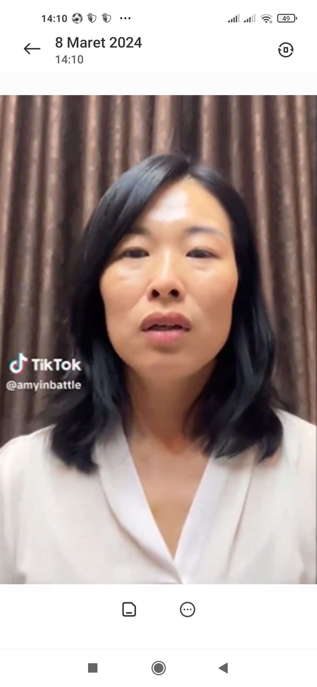SEDIH: Ibu asal Korea Selatan yang dikenal dengan nama Amy.