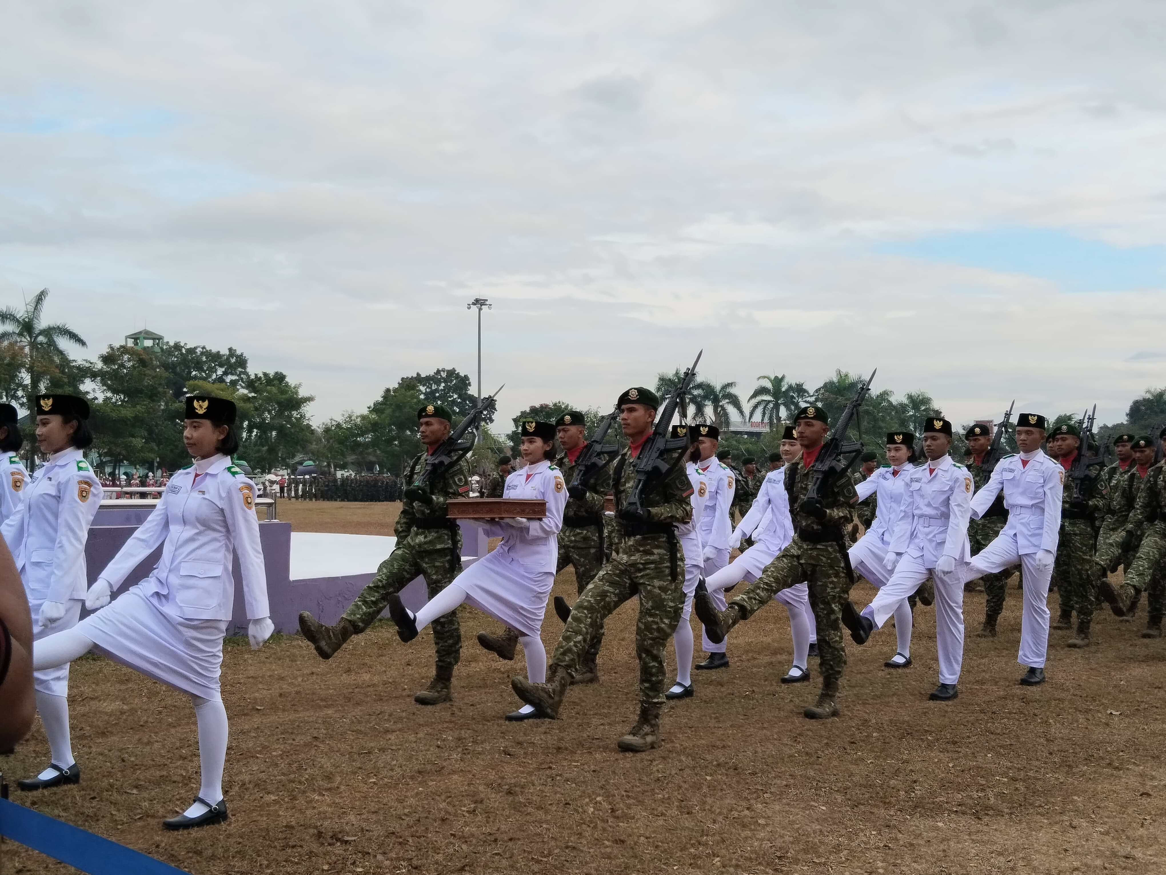 Paskibraka 2023 Kabupaten Purworejo saat mengibarkan bendera pada 17 Agustus 2023 lalu di Alun-Alun Purworejo.