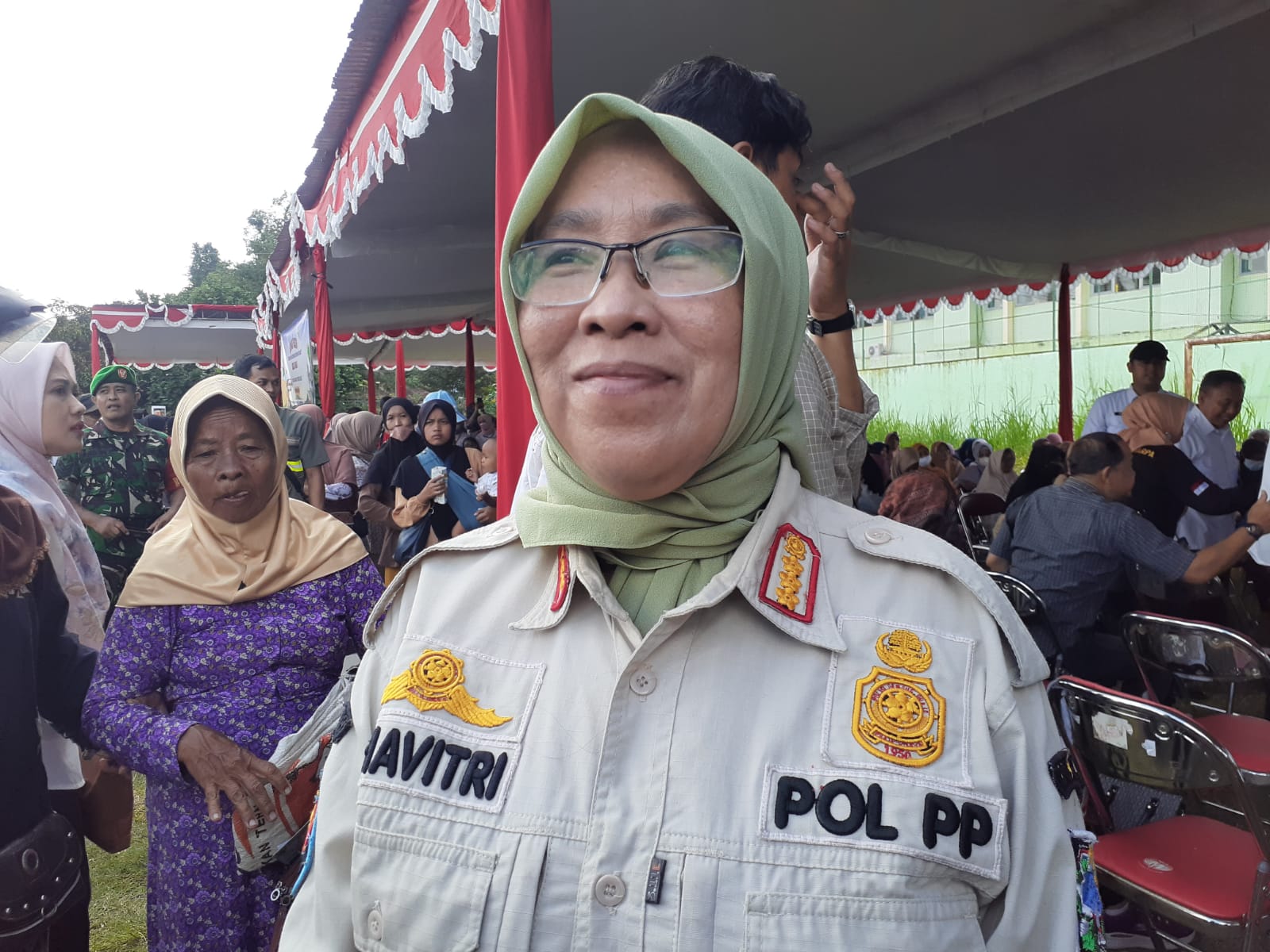 Kepala Satuan Polisi Pamong Praja (Satpol-PP) Sleman Shavitri Nurmala Dewi.
