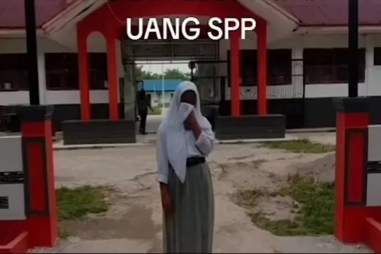 Foto Siswi SMAN 1 Panai Hilir Labuhanbatu di keluarkan dari sekolah, lantaran tidak bayar uang sekolah (Tangkap layar dari Instagram @terangmedia)