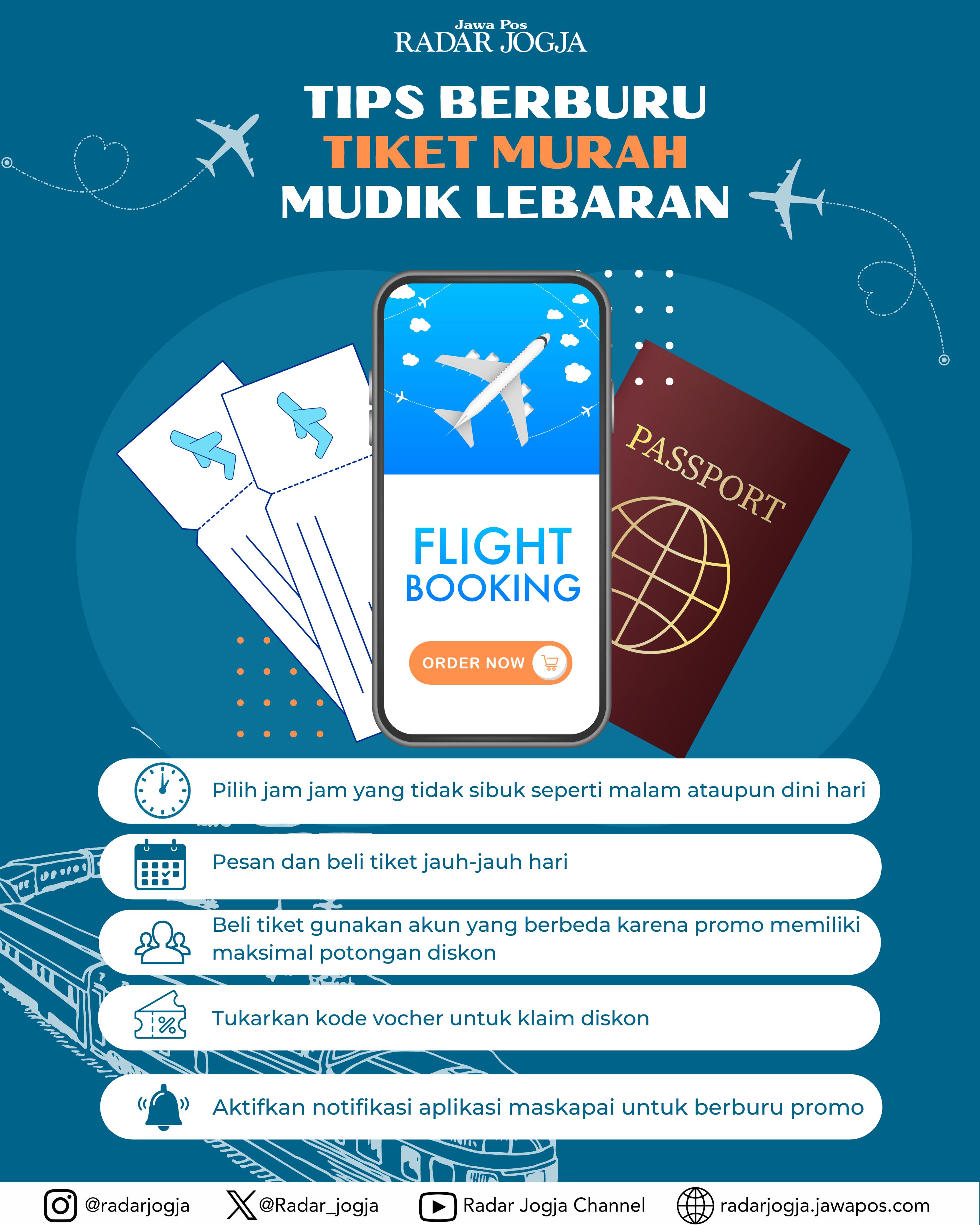 Tip berburu tiket murah untuk mudik lebaran