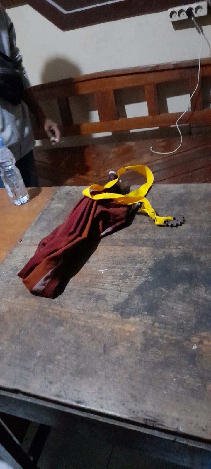 Barang bukti gir sepeda motor yang hendak digunakan untuk tawuran.