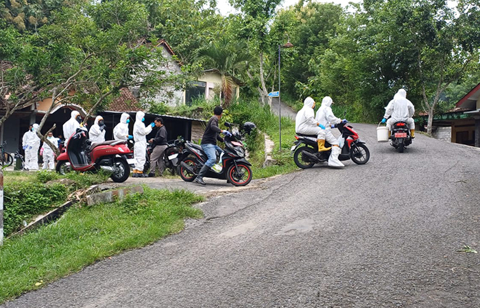 Deteksi antraks terhadap sejumlah hewan ternak di Padukuhan Kayoman, Serut, Gunungkidul.&nbsp;