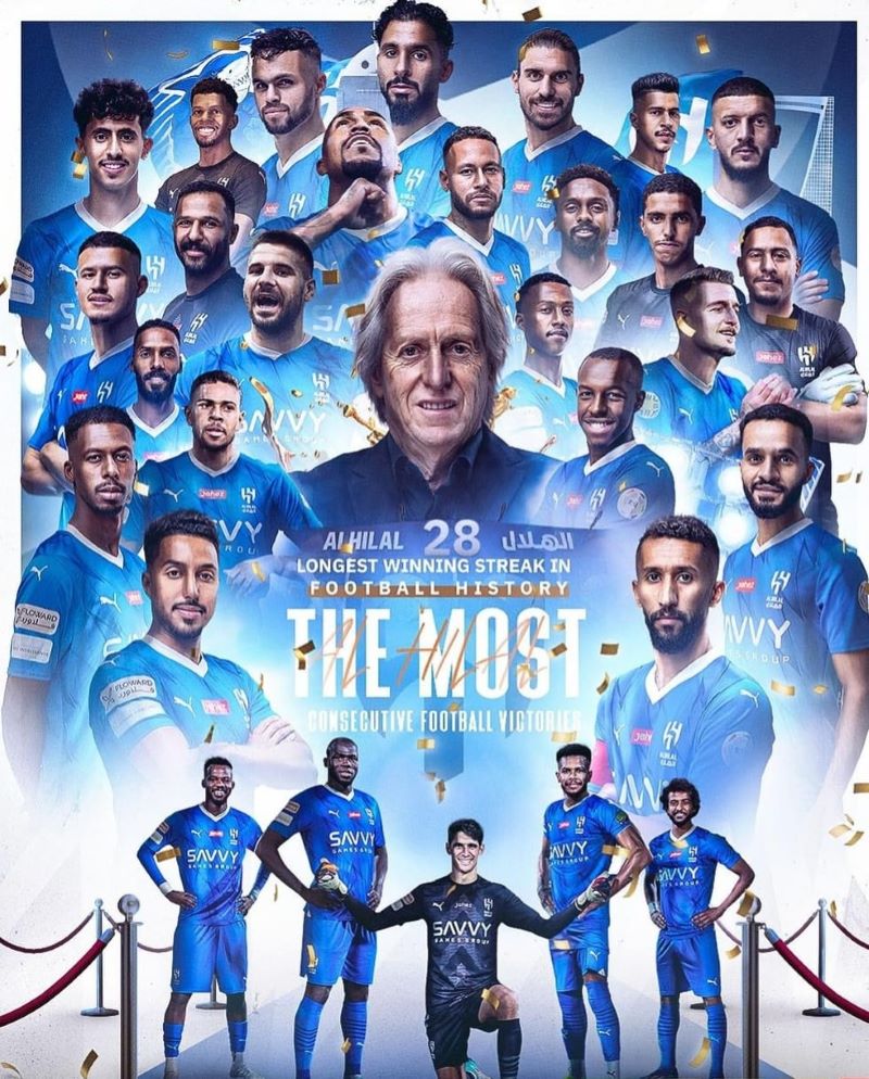 PECAH - AL Hilal menjadi pemegang rekor dunia dengan 28 kemenangan beruntun (ig alhilal