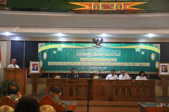 Dalam rangka menyambut datangnya bulan suci Ramadhan 1445 Hijriah, Pemkab Purworejo bersama unsur Forkopimda dan instansi terkait menggelar Rapat Koordinasi Kesiapan Pemerintah Daerah Dalam R