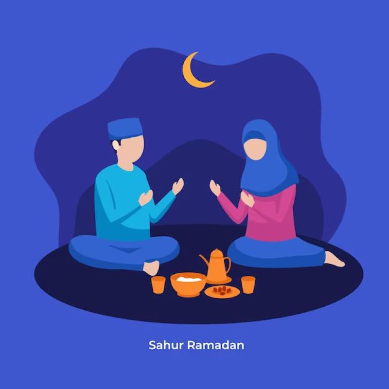 Ilustrasi Sahur Ramadhan.