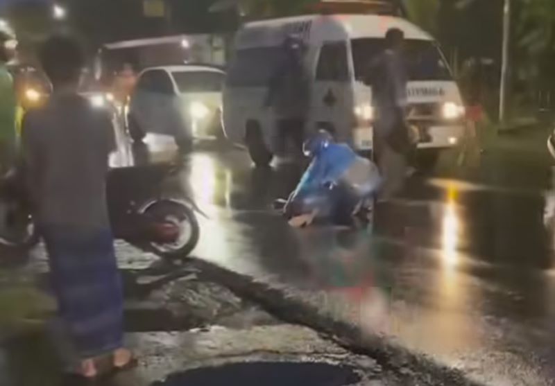 Kecelakaan antara pejalan kaki dan pemotor di Jalan Wonosari no 13, Payak, Wonosari, Jombor, Srimulyo, Piyungan, Kabupaten Bantul, pada Kamis (14/3/24) malam.