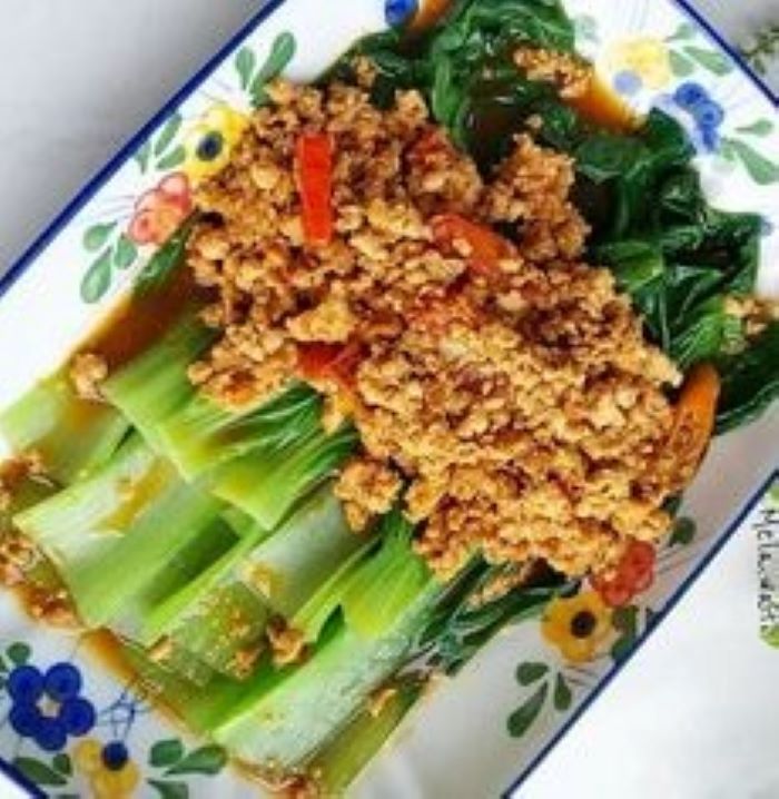 Caption picture : Menu sahur simpel pakcoy bawang putih