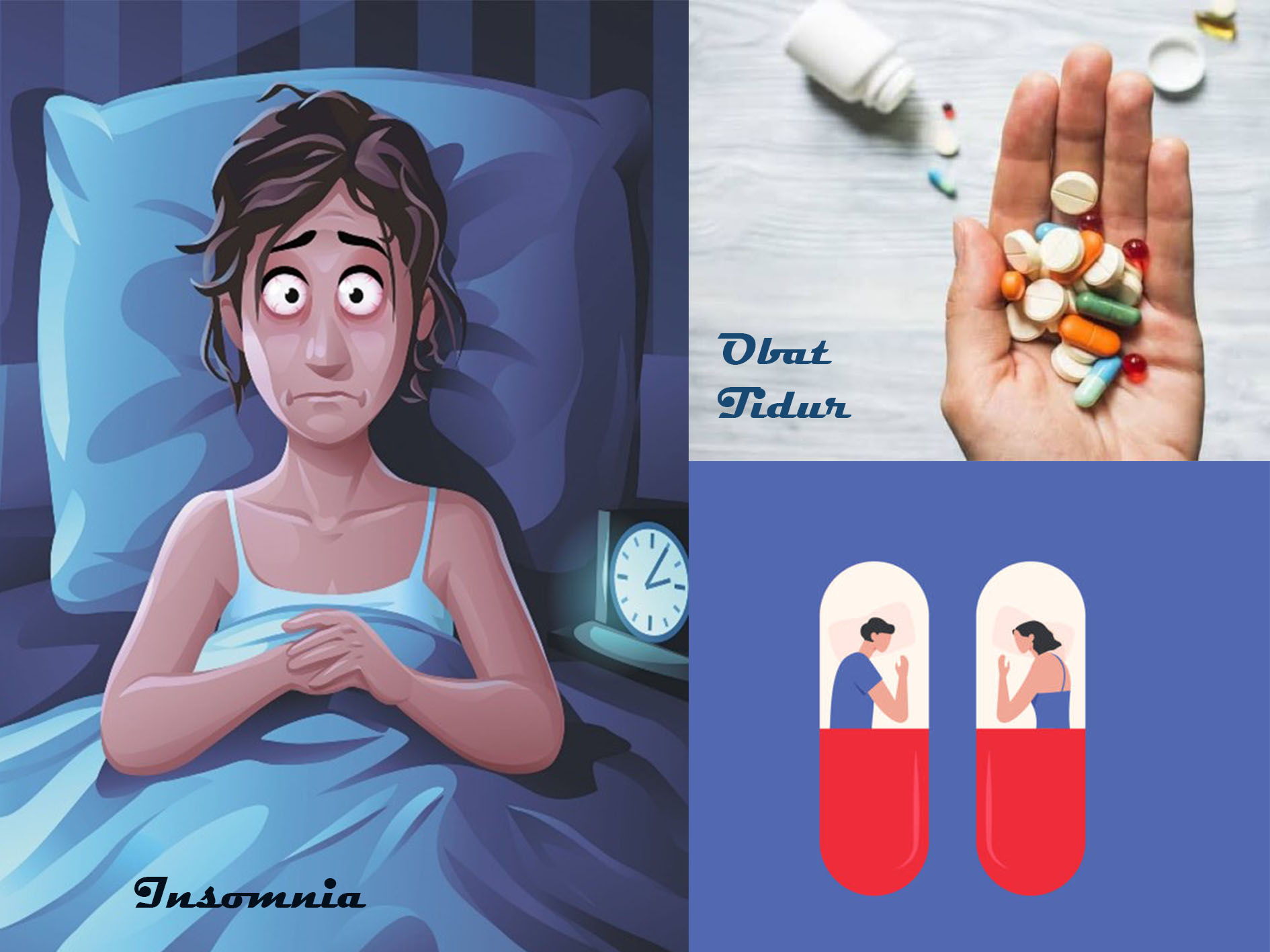 Ilustrasi insomnia yang membutuhkan obat tidur.