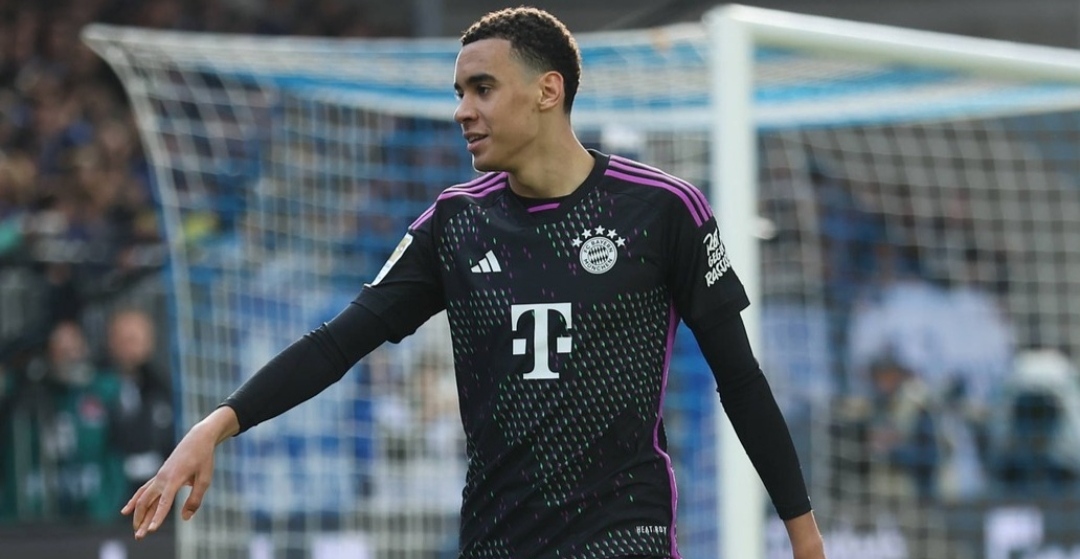 Selebrasi Jamal Musiala usai cetak gol kedua bagi dalam pertandingan kontra Darmstadt (ig fcbayern)