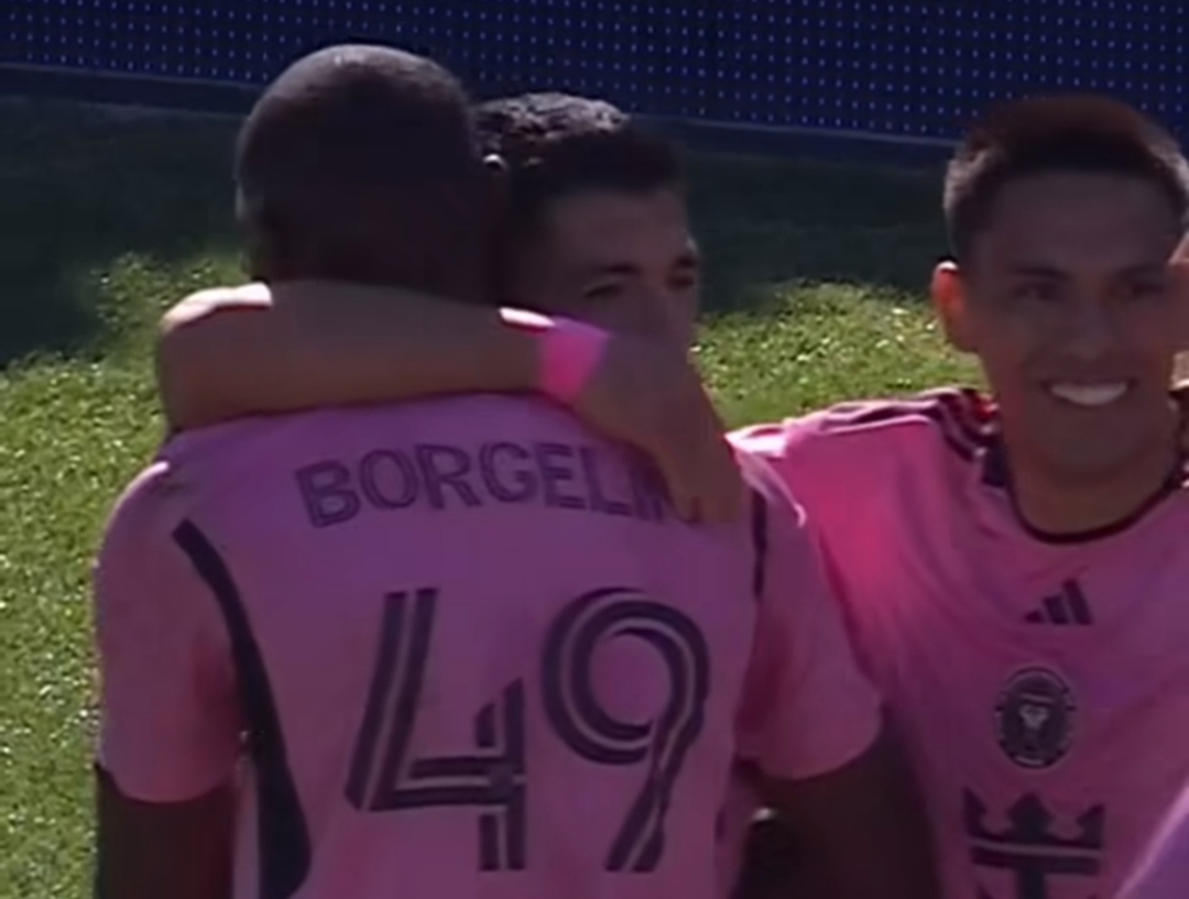 Selebrasi pemain Inter Miami usai Luis Suarez cetak gol ke gawang DC United kig intermiamifc)