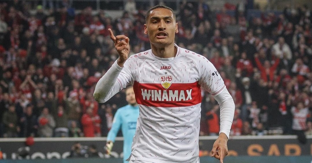 Selebrasi Enzo Millot usai cetak gol pembuka bagi Stuttgart ke gawang Hoffenheim (ig vfb)
