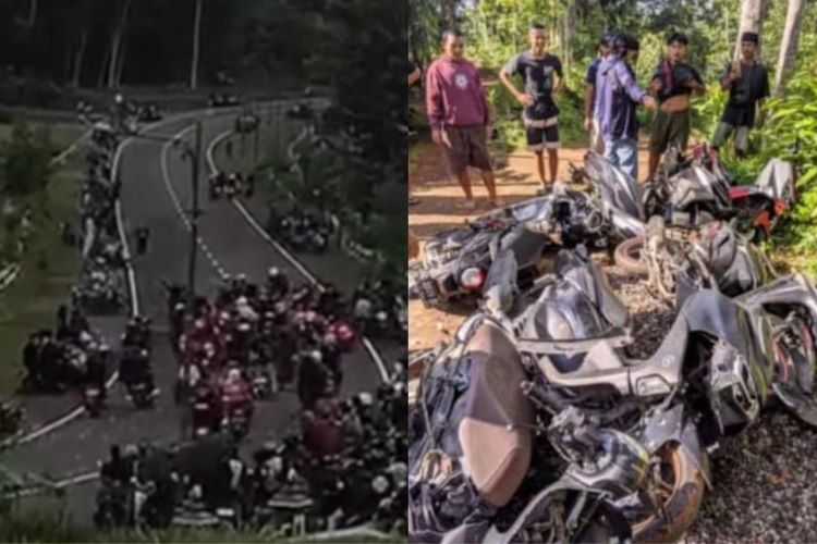 Bentrok Brutal! Rombongan Motor dari Klaten vs. Warga Nglanggeran, Gunungkidul Berakhir Tragis! (Tangkapan Layar IG/@merapi_uncover)