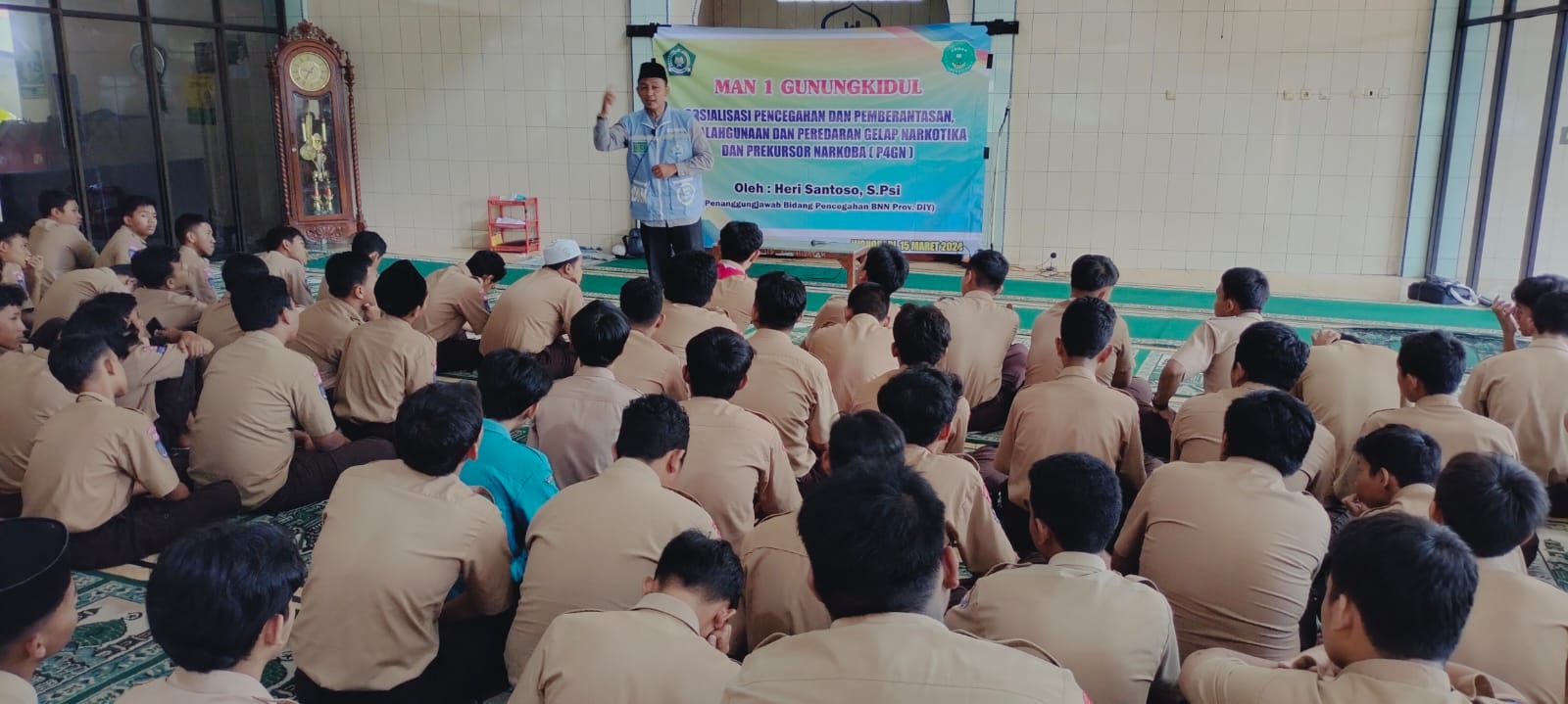 STOP NARKOBA - Sosialisasi program (P4GN) kepada siswa MAN 1 Gunungkidul akhir pekan lalu