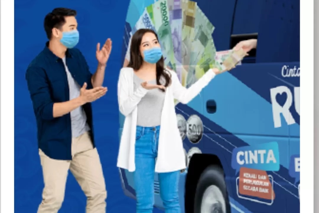 Ilustrasi kegiatan menukarkan uang