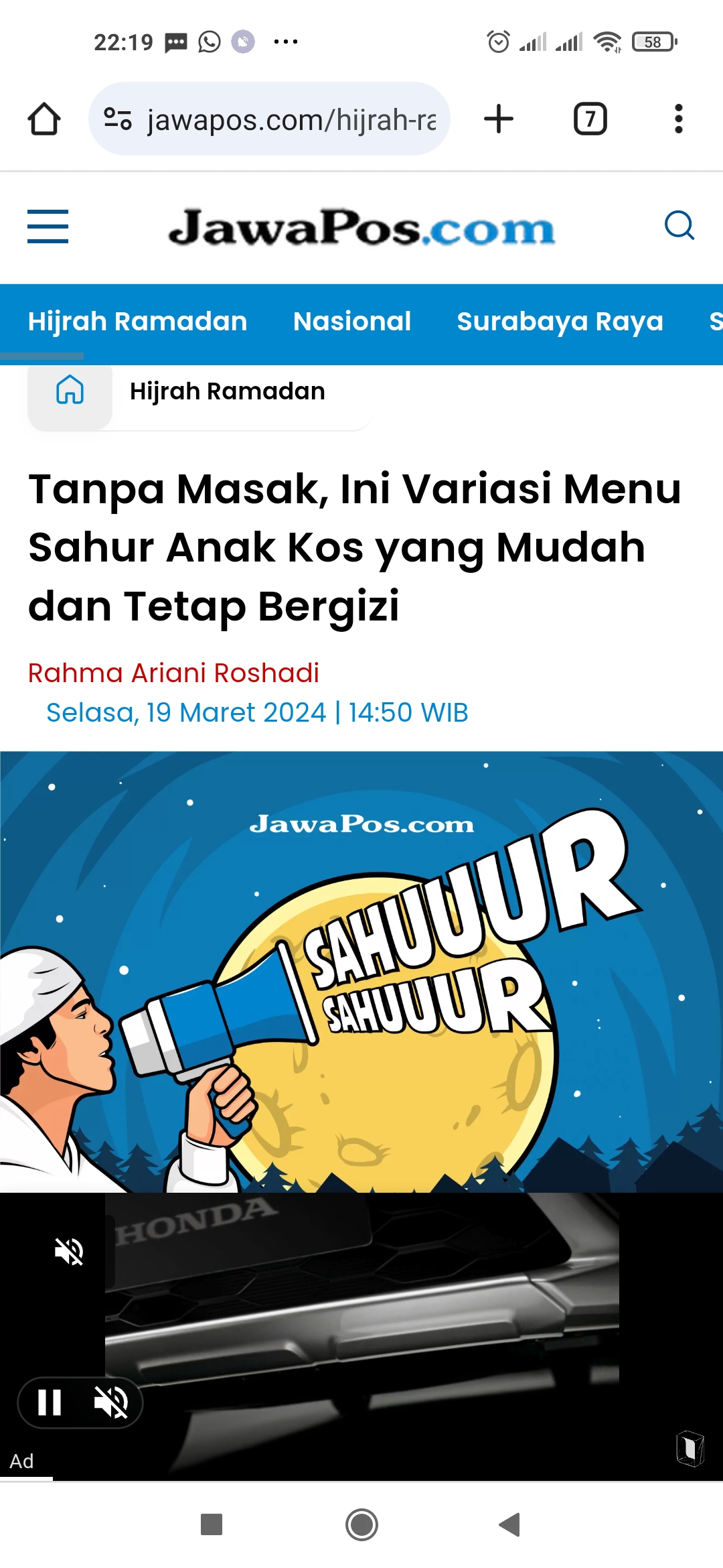 Ilustrasi sahur. (Dimas Pradipta/JawaPos.com)