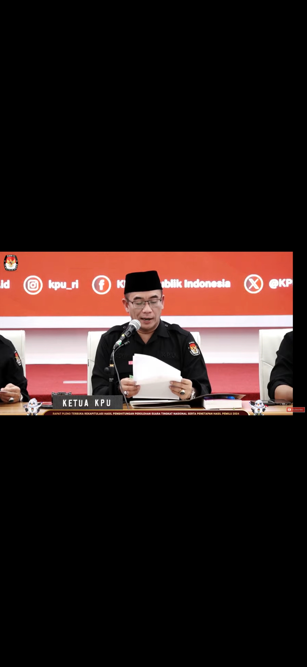 TUNTAS: Ketua KPU RI Hasyim Asy