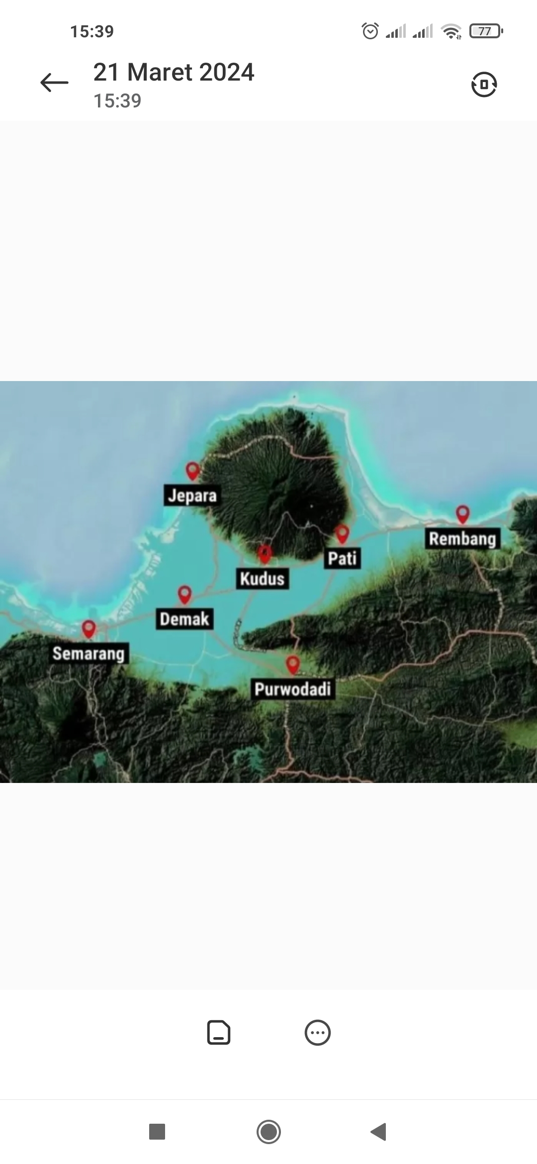 Ilustrasi peta wilayah Demak, Kudus, dan sekitarnya. (Radar Kudus)
