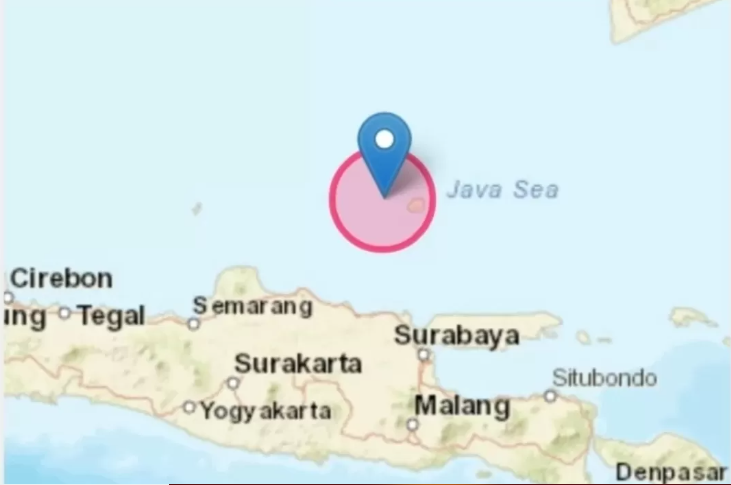 PUSAT: Gempa bumi susulan dengan kekuatan magnitudo 6,5 mengguncang wilayah Tuban, Jawa Timur, pada Jumat (22/3/2024). (Dok Jawa Pos)