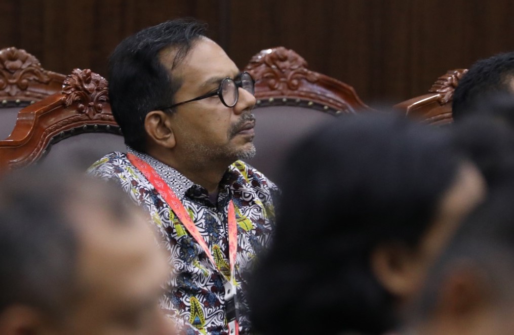 Haris Azhar saat putusan perkara
