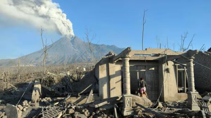 Salah satu wilayah di kaki Gunung Merapi yang terdampak erupsi 2010