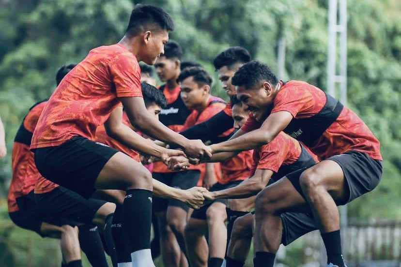 KOMPAK: Penggawa Borneo FC kembali berlatih setelah libur sepekan untuk meraih hasil maksimal di sisa laga Liga 1 (lib)