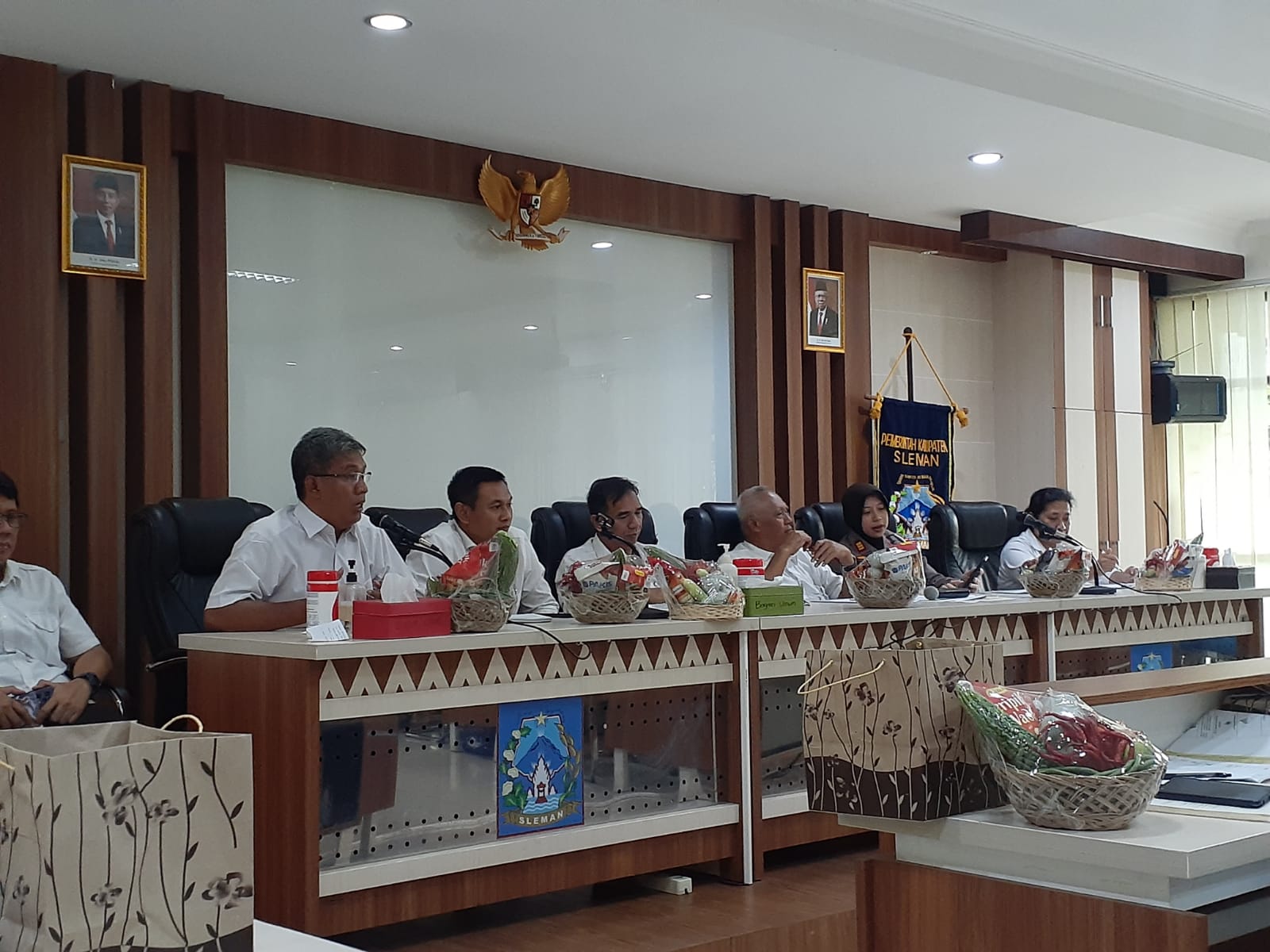 SIAP: Suasana saat jumpa pers terkait persiapan Pemkab Sleman dalam menghadapi Hari Raya Idul Fitri 1445 Hijriah.