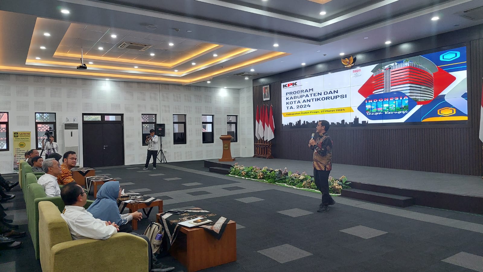 OBSERVASI: KPK RI dalam acara di Aula Adikarta, Sekretariat Daerah (Setda) Kulon Progo, Rabu (27/3).