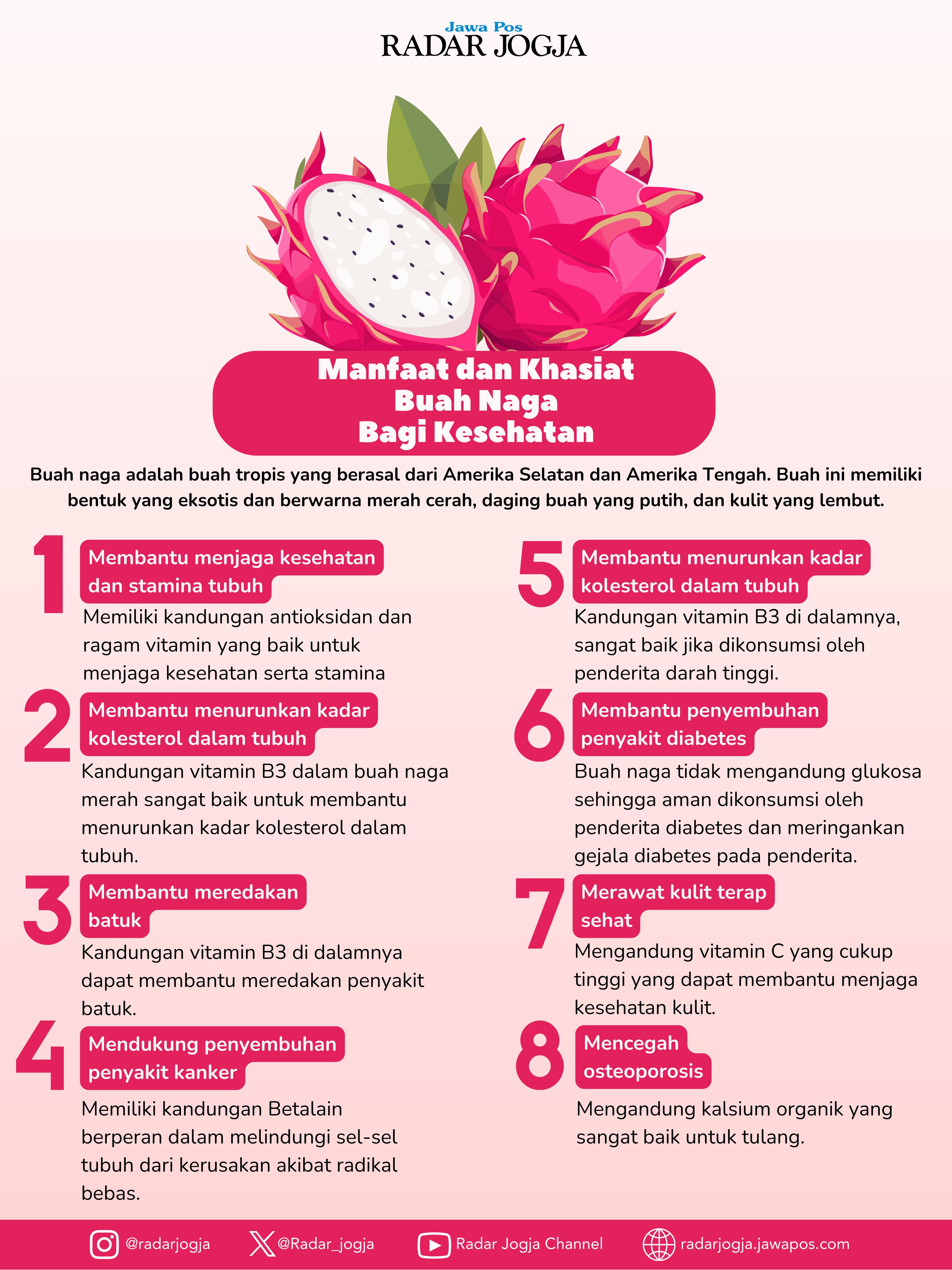 Manfaat dan Khasiat Buah Naga