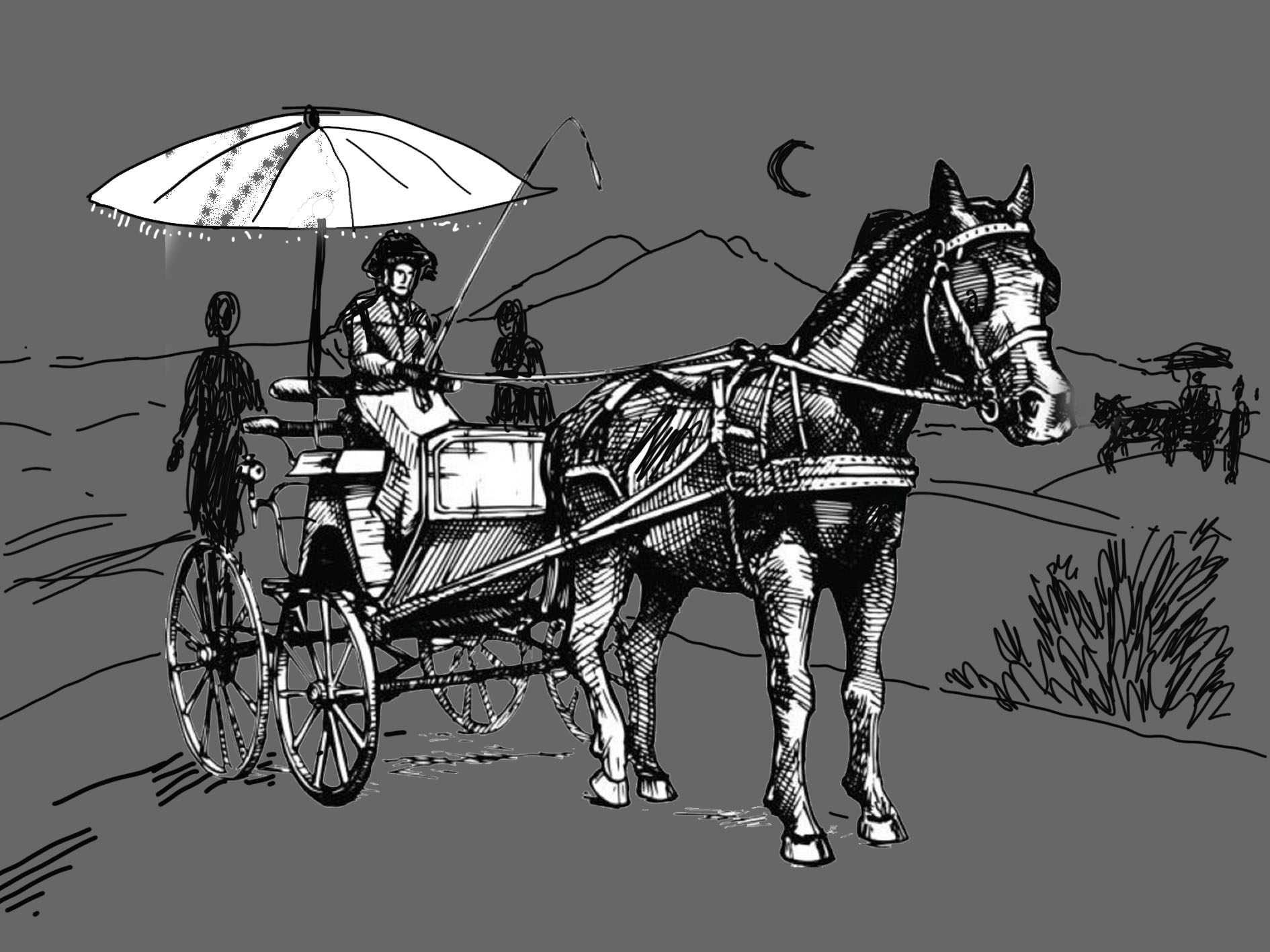 Ilustrasi andong.