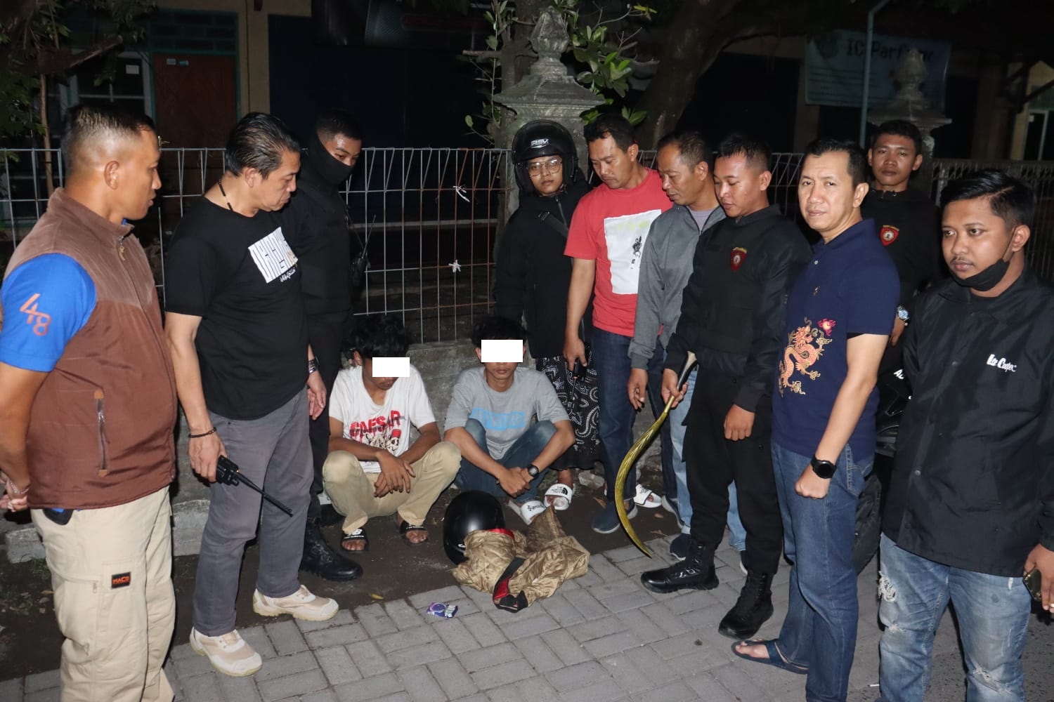 Pencidukan terhadap kedua tersangka.
