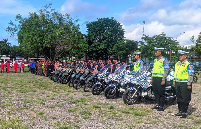 SIAGA: Personel yang disiagakan untuk mengantisipasi kemacetan selama arus mudik di Kabupaten Gunungkidul.