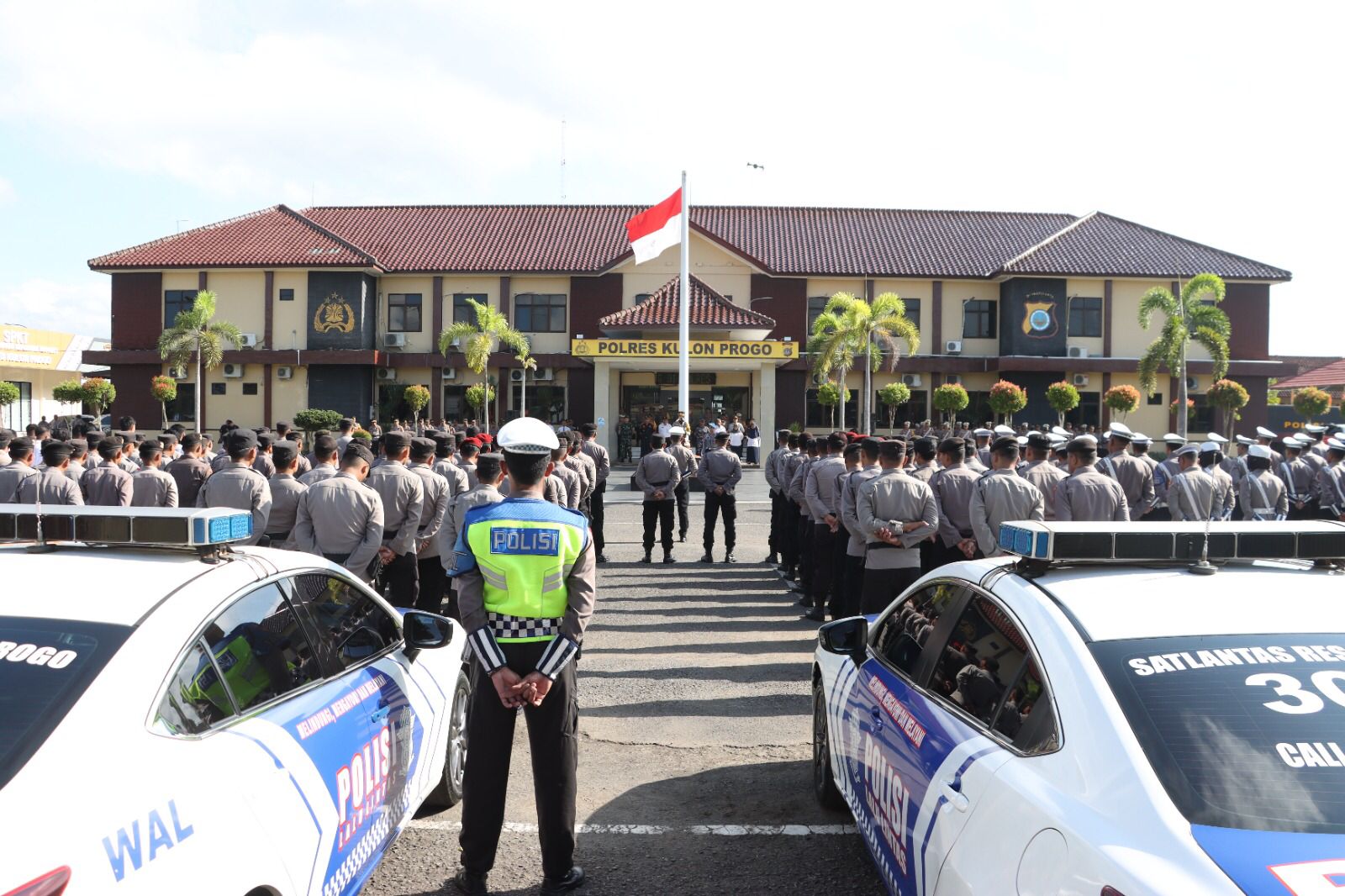SIAP MELAYANI: Apel Gelar Operasi Ketupat di Mapolres Kulon Progo. (Dokumentasi Polres Kulon Progo)
