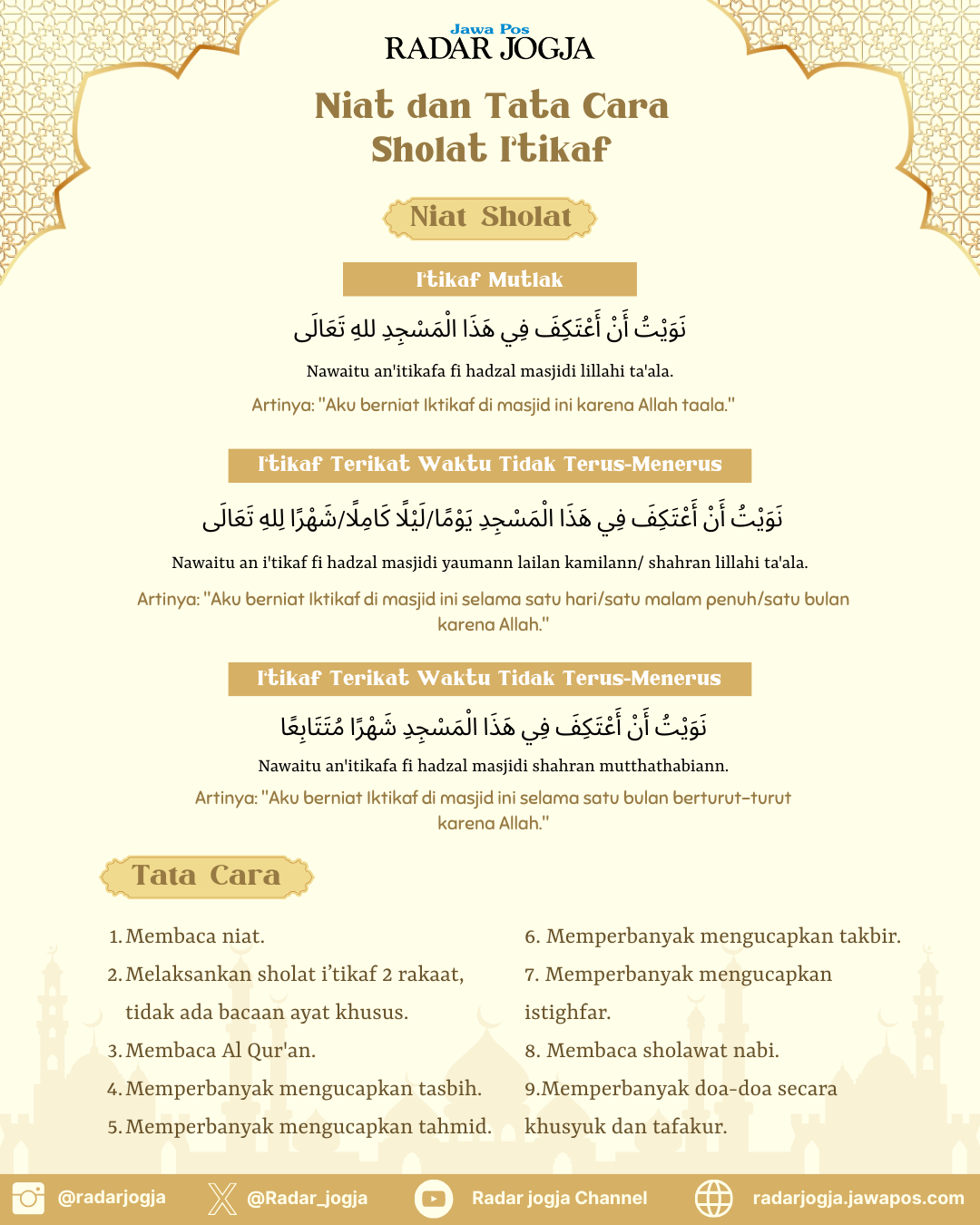 Niat dan Tatacara Ibadah i