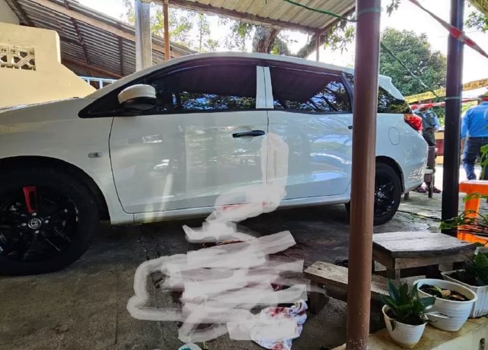 Lokasi diduga tempat bunuh diri Kompol P Tumanggor saat akan berangkat kerja